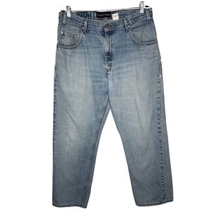VTG Y2K 90s Levi's Silvertab Men's 36X32  Loose+Straight Leg Light Wash Jeans‎